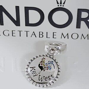 Pandora Key West FL Chick Dangle Charm S925 Silver Bracelet Pendant with box